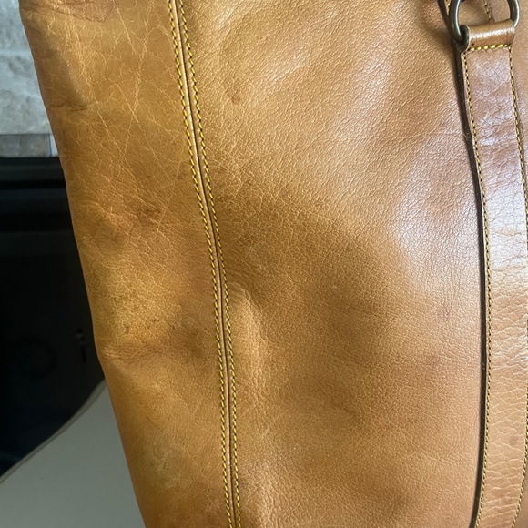 Large Eddie Bauer Tote Retro All Leather - Picture 14 of 16